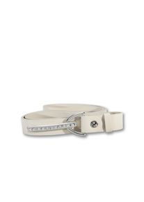Silbergift Damen Ledergürtel, beige, elegant,feminin,festlich,modisch, Gr. 80, unifarben, Rindsleder, Gürtel, mit Strass-Steinen besetzt
