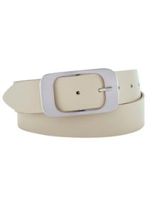 Bernd Götz BERND GÖTZ Damen Ledergürtel, beige, casual,modisch, Gr. 110, unifarben, Leder, Gürtel, mit ovaler Schließe