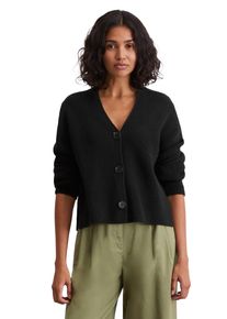 Marc O'Polo MARC O'POLO Damen Cardigan, schwarz, casual, Gr. L, Strick, Obermaterial: 100% Baumwolle, Strickjacken