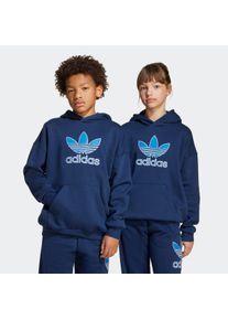 Kinder Kapuzensweatshirt "TREFOIL HOODIE", blau, sportlich, Gr. 170, adidas originals, Obermaterial: 70% Baumwolle, 30% Polyester, Sweatshirts