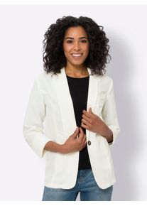 Classic Basics Damen Jackenblazer "Blazer", beige, Gr. 46, 100% Polyester, Blazer