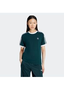 Damen T-Shirt "3 STRIPE TEE"aurora ivy, weiß, sportlich, Gr. L, adidas originals, Obermaterial: 94% Baumwolle, 6% Elasthan, Shirts, drei Streifen