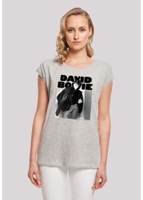 F4NT4STIC Damen T-Shirt "David Bowie Jacket Photograph", grau, casual, Gr. XXXL, Obermaterial: 100% Baumwolle, Shirts, Print