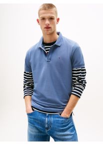 Tommy Jeans Herren Poloshirt "TJM SLIM PLACKET POLO EXT"blau moment, casual, Gr. XL, Piquu00e9, Obermaterial: 100% Baumwolle, Shirts