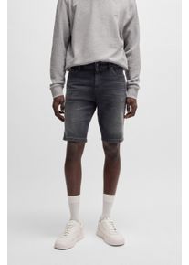 BOSS Orange Herren Shorts "Delaware"schwarz008, casual, Gr. 32, unifarben, Web, Obermaterial: 98% Baumwolle, 2% Elasthan, Hosen, mit Coinpocket und
