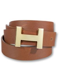 Silbergift Damen Koppelgürtel, braun, casual,elegant,feminin,klassisch,festlich,modisch, Gr. 105, unifarben, Rindsleder, Gürtel, mit grafischer