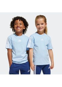 Kinder T-Shirt "LK 3S TEE 160", blau, sportlich, Gr. 122, adidas Sportswear, Obermaterial: 100% Baumwolle, Shirts