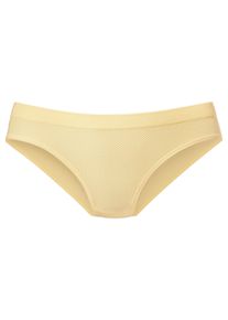 Lascana Damen Slip, Gr. 36, gelb, Jersey, Obermaterial: 58% Baumwolle, 39% Polyamid, 3% Elasthan, Unterhosen, aus angenehm weicher Baumwolle