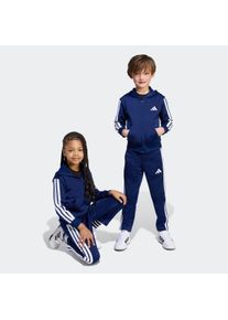 Kinder Trainingsanzug "LK 3S HD TR TS", blau, sportlich, Gr. 104, adidas Sportswear, Obermaterial: 100% Polyester, Sportanzüge