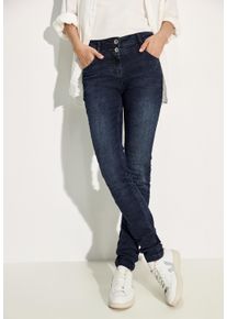 Cecil Damen Slim-fit-Jeans "Style Vicky", blau, casual, Gr. 31, unifarben, Denim/Jeans, Obermaterial: 79% Baumwolle, 19% Polyester, 2% Elasthan,