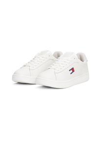 Tommy Jeans Damen Plateausneaker "ARCHIVE' 98", Gr. 40, beige, Nappaleder, Textil, sportlich, Schuhe, Freizeitschuh, Halbschuh, Schnürschuh, mit