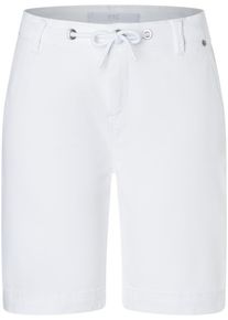 MAC Damen Shorts "JOG ́N SHORT", weiß, casual, Gr. 40, unifarben, Web, Obermaterial: 74% Baumwolle, 24% Polyamid, 2% Elasthan, Hosen, im Four-Pocket