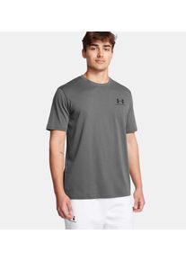 Under Armour Herren T-Shirt "UA M SPORTSTYLE LC SS", grau, sportlich, Gr. L, Obermaterial: 60% Baumwolle, 40% Polyester, Shirts
