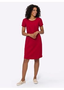 Classic Basics Damen Sweatkleid "Sweatkleid", rot, Gr. 56, unifarben, 100% Baumwolle, Kleider