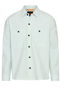 BOSS Orange Herren Langarmhemd "Locky"open blau474, casual, Gr. S, unifarben, Web, Obermaterial: 98% Baumwolle, 2% Elasthan, Hemden, mit großen