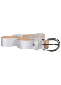 Silbergift Damen Ledergürtel, silber, casual,klassisch, Gr. 80, unifarben, Rindsleder, Gürtel, mit silberfarbener Schließe
