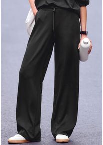 Damen Loungehose, Copenhagen Studios, Gr. 40, schwarz, Sweatware, Obermaterial: 54% Modal, 40% Polyester, 6% Elasthan, unifarben, casual, Hosen,