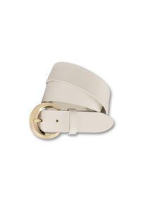 Silbergift Damen Ledergürtel, beige, feminin,klassisch, Gr. 80, unifarben, Rindsleder, Gürtel, mit goldfarbener Schließe