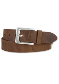 Bernd Götz BERND GÖTZ Damen Ledergürtel, braun, casual,modisch, Gr. 85, unifarben, Leder, Gürtel, mit silberfarbener Schließe