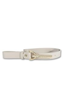 Silbergift Damen Ledergürtel, beige, feminin,elegant,modisch,festlich, Gr. 95, unifarben, Rindsleder, Gürtel, mit Strass-Steinen besetzt