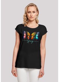 F4NT4STIC Damen T-Shirt "Schmetterling Illusion", schwarz, casual, Gr. 4XL, Obermaterial: 100% Baumwolle, Shirts, Print