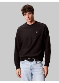 Herren Sweatshirt "PRMM TRRY MNGRM CN S", schwarz, casual, Gr. M, Calvin Klein Jeans, unifarben, Sweatware, Obermaterial: 86% Baumwolle, 14%