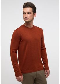 Eterna Herren Strickpullover "REGULAR FIT", orange, casual, Gr. L, 100% Wolle (Merino), Pullover