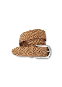 Silbergift Damen Ledergürtel, braun, feminin,modisch,casual,klassisch, Gr. 85, unifarben, Rindsleder, Gürtel, mit Reptilien-Prägung