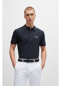 BOSS Green Herren Poloshirt "Paule", blau, casual, Gr. XL, unifarben, Jersey, Obermaterial: 100% Baumwolle, Shirts, mit Polokragen