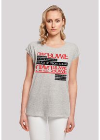 F4NT4STIC Damen T-Shirt "David Bowie Black Tie White Noise", grau, casual, Gr. 5XL, Obermaterial: 100% Baumwolle, Shirts, Print