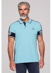 CAMP DAVID Herren Poloshirt, blau, casual, Gr. S, bedruckt, Material: 100% Baumwolle, Shirts, aus Baumwolle
