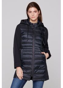 SOCCX Damen Softshelljacke, blau, casual, Gr. M, bedruckt, bestickt, Material: 100% Polyester, Einsatz: 100% Polyamid, Futter: 100% Polyamid,