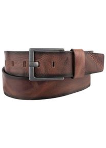 Bernd Götz BERND GÖTZ Damen Ledergürtel, rot, casual,modisch, Gr. 90, unifarben, genarbt, Leder, Gürtel, mit Airbrushkante