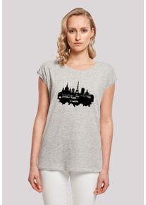 F4NT4STIC Damen T-Shirt "PARIS SKYLINE SHORT SLEEVE TEE", grau, casual, Gr. M, Obermaterial: 100% Baumwolle, Shirts, Print