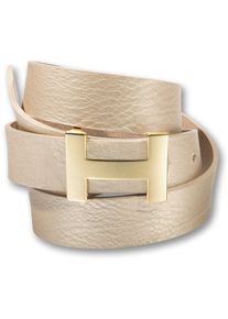 Silbergift Damen Koppelgürtel, beige, casual,elegant,feminin,klassisch,festlich,modisch, Gr. 105, unifarben, Rindsleder, Gürtel, mit grafischer