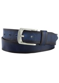 Bernd Götz BERND GÖTZ Damen Ledergürtel, blau, casual,Basic,modisch, Gr. 80, unifarben, geprägt, Leder, Gürtel, mit Airbrushkante
