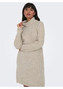 Only Damen Strickkleid "ONLSILLY LS ROLLNECK DRESS BF KNT", beige, modisch, Gr. XL, unifarben, Strick, Obermaterial: 82% Polyester, 15% Polyamid, 3%