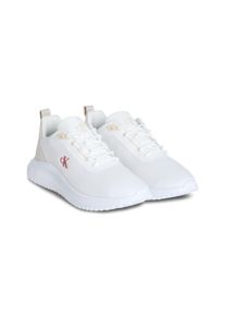 Herren Sneaker "EVA RUNNER MIX MESH", Calvin Klein Jeans, Gr. 45, weiß, Textil, Synthetik, kontrastfarbene Details, sportlich, Schuhe, Schnürschuh,