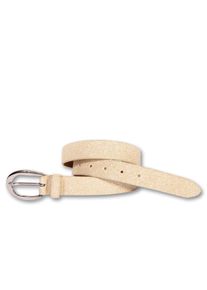 Silbergift Damen Ledergürtel, beige, modisch,feminin,festlich,klassisch, Gr. 80, Glitzer, unifarben, Rindsleder, Gürtel, mit glitzener Oberfläche