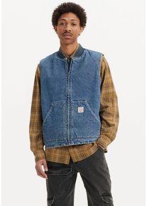 Levi's LEVI'S Herren Jeansweste "SANSOME"get involved t, casual, Gr. M, unifarben, Denim/Jeans, Obermaterial: 100% Baumwolle, Westen, mit Reißverschluss