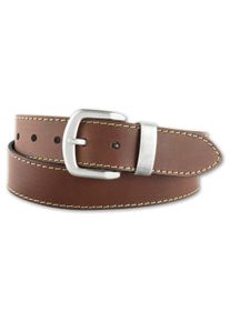 Bernd Götz BERND GÖTZ Damen Ledergürtel, braun, casual,modisch, Gr. 80, unifarben, Leder, Gürtel, mit Metallschlaufe