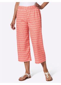 Classic Basics Damen 7/8-Hose, orange, Gr. 38, gemustert, mehrfarbig, 100% Polyester, Hosen