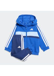 Kinder Trainingsanzug "I 3S TIB FL SET"royal blau, glow blau, dunkelblau, weiß, sportlich, Gr. 80, adidas Sportswear, Obermaterial: 70% Baumwolle,