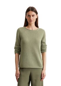 Marc O'Polo MARC O'POLO Damen Strickpullover "aus softem Baumwoll-Garn"smooth sage, casual, Gr. M, unifarben, Obermaterial: 100% Baumwolle, Pullover