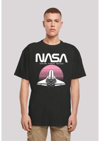 F4NT4STIC Herren T-Shirt "NASA Space Shuttle Sunset", schwarz, casual, Gr. XS, Obermaterial: 100% Baumwolle, Shirts, Print