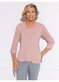 Classic Basics Damen 2-in-1-Pullover "2-in-1-Pullover", lila, Gr. 52, unifarben, 100% Polyacryl, Pullover