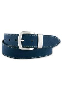 Bernd Götz BERND GÖTZ Damen Ledergürtel, blau, casual,modisch, Gr. 95, unifarben, Leder, Gürtel, mit Metallschlaufe
