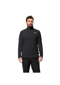 Jack Wolfskin Herren Fleecepullover "TAUNUS HZ M", schwarz, sportlich, Gr. L, unifarben, Fleece, Obermaterial: 100% Polyester, Sweatshirts, aus
