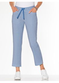 Classic Basics Damen 7/8-Hose, blau, Gr. 46, gemustert, 100% Polyester, Hosen