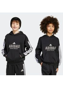 Kinder Kapuzensweatshirt "J HOT FL HOOD", schwarz-weiß, sportlich, Gr. 164, adidas Sportswear, Obermaterial: 70% Baumwolle, 30% Polyester, Sweatshirts